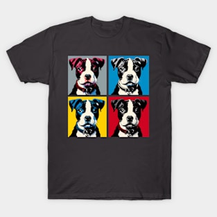 Pop Retro American Staffordshire Terrier Art - Cute Puppy T-Shirt